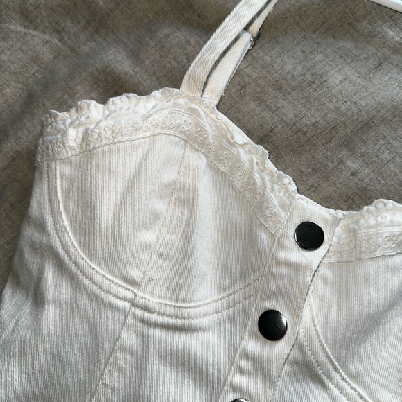 White Denim Dress - Picture 3 of 5